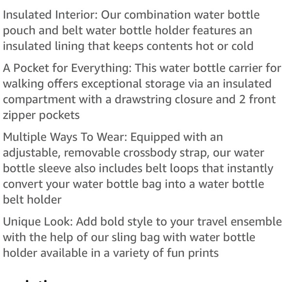 Lug Huggie Crossbody Water Bottle Holder - Picture 9 of 9